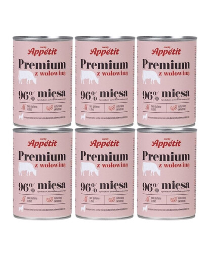 COMFY APPETIT PREMIUM ar liellopu gaļu 6x400 g