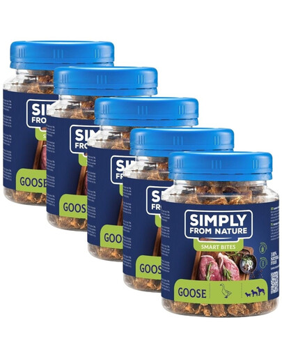 SIMPLY FROM NATURE Smart Bites zoss vilcēji suņiem 5x130 g