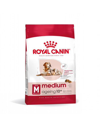 ROYAL CANIN Medium Ageing 10+ 3 kg sausā barība pieaugušiem suņiem, vecākiem par 10 gadiem, vidējām šķirnēm