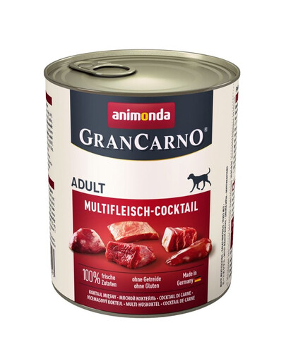 Animonda Grancarno Adult 800 g suaugusių šunų konservai su įvairių rūšių mėsa