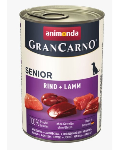 Animonda Grancarno Senior ar jēra un teļa gaļu, 800 g