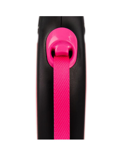 FLEXI New Neon S Tape 5 m rozā automātiskā pavadiņa