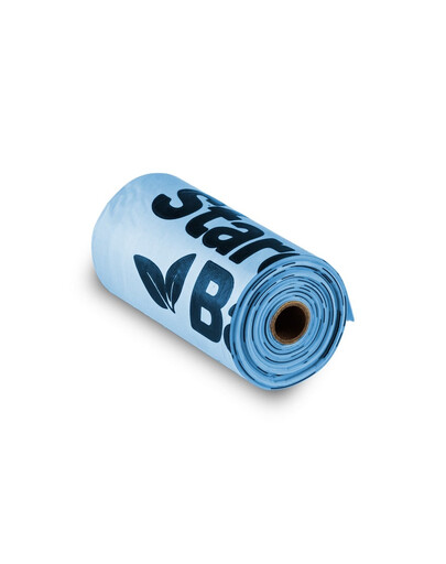 STARCH BAG Kompostējami BIO maisiņi fekālijām 1 rullis x 15 gab., zils