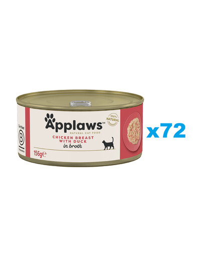 APPLAWS Cat Adult Vistas krūtiņa ar pīli buljonā 72x156g