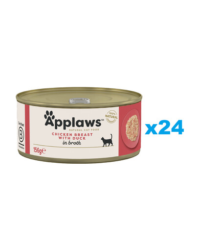 APPLAWS Cat Adult Vistas krūtiņa ar pīli buljonā 24x156g
