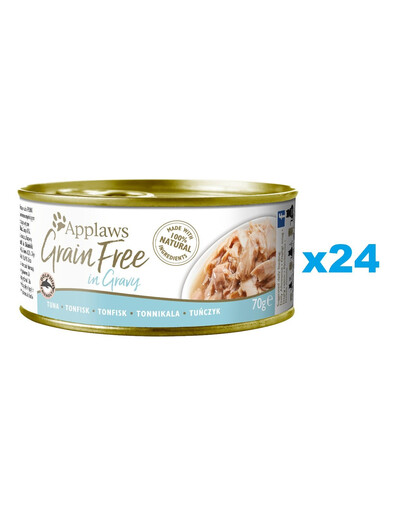 APPLAWS Cat Adult Grain Free in Gravy Tuna tuncis mērcē 24x70 g