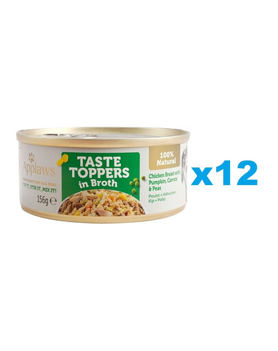 APPLAWS Taste Toppers Vistas krūtiņa, ķirbis, zirņi buljonā 12x156 g