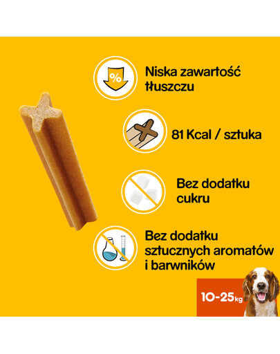 PEDIGREE DentaStix vidēju izmēru šķirņu suņiem 8 X180 g