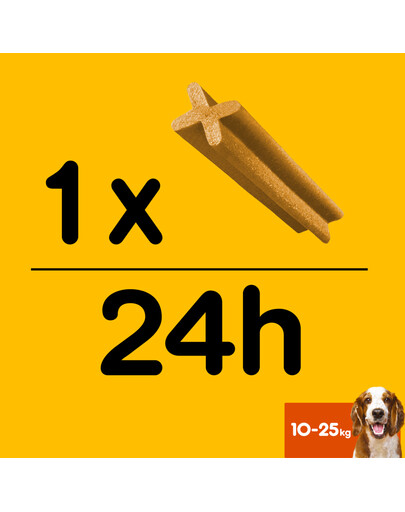 PEDIGREE DentaStix vidēju izmēru šķirņu suņiem 8 X180 g