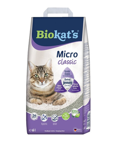 BIOKAT'S Micro Classic 6 l smalkas bentonīta granulas
