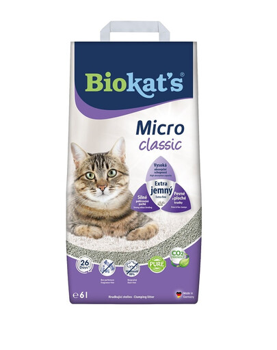 BIOKAT'S Micro Classic 6 l smalkas bentonīta granulas