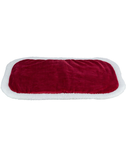 TRIXIE Xmas Nevio ovāls paklājiņš sunim vai kaķim, balts/sarkans, 98x58 cm