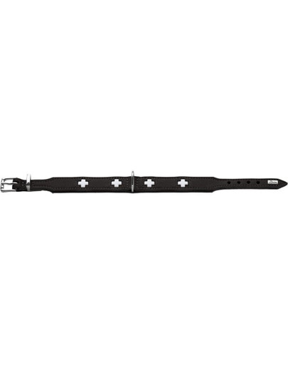 HUNTER Šveices ādas apkakles, izmērs XS (32) 24-28.5/2.6cm melns