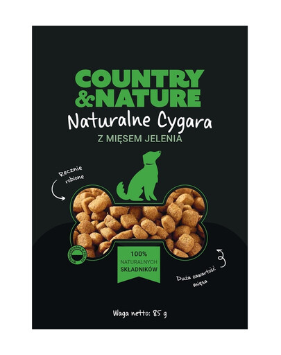 COUNTRY&NATURE Cygara z mięsem jelenia dla psów 20 x 85 g