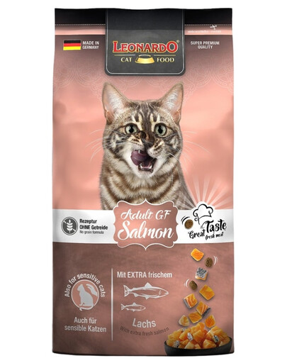 LEONARDO Adult Grain Free Salmon 1,8 kg sausā barība bez graudiem ar lasi kaķiem