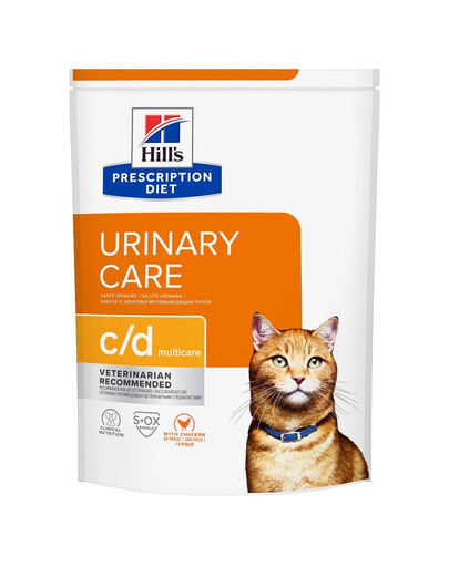 HILL'S Prescription Diet Feline c/d Multicare Chicken 12 kg dla kotów z wrażliwym układem moczowym