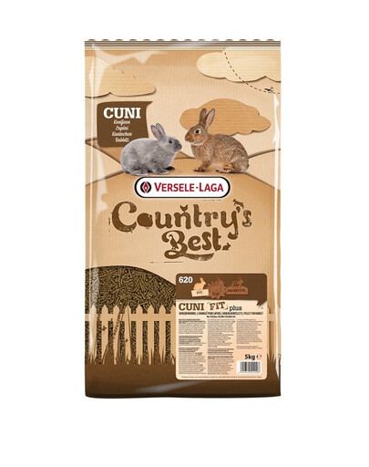 VERSELE-LAGA Country's Best Cuni Fit Plus 5kg granulas trušiem ar augstu šķiedrvielu saturu un kokcidiostatiem