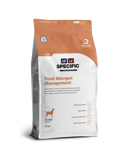 SPECIFIC Dog CDD-HY Food Allergen Management 12 kg hydrolizowana karma dla psów w każdym wieku z alergią pokarmową