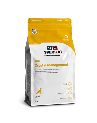 SPECIFIC Cat FCD-L Crystal Management 2 kg antistruvīta barība kaķiem ar lieko svaru