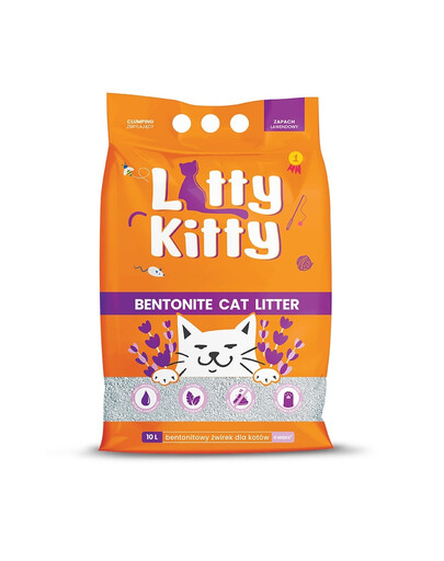 LITTY KITTY Bentonīta pakaiši Lavanda 10 l (8 kg)
