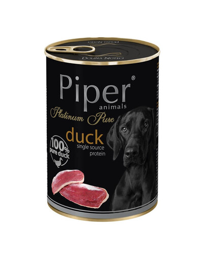 DOLINA NOTECI PIPER Platinum Pure ar pīli 400g mitrā barība alerģiskiem suņiem