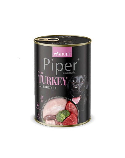 DOLINA NOTECI PIPER Mitrā barība ar tītaru un brokoļiem suņiem 400g