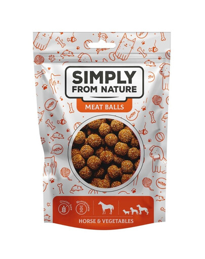 SIMPLY FROM NATURE Gaļas bumbiņas ar zirga gaļu un dārzeņiem suņiem 80 g