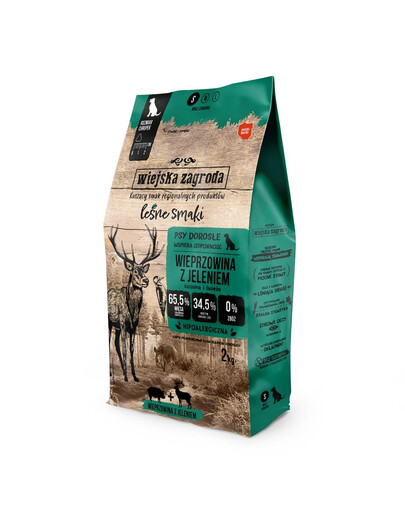 WIEJSKA ZAGRODA Leśne smaki Wieprzowina z jeleniem chrupki S 2 kg