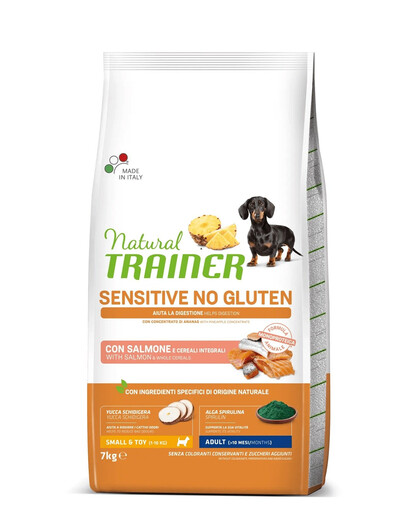 TRAINER Natural Sensitive No Gluten Small Toy Adultar lasi 7kg