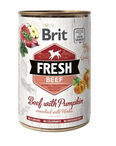 BRIT FRESH beef & pumpkin 400 g liellopu gaļa un ķirbis