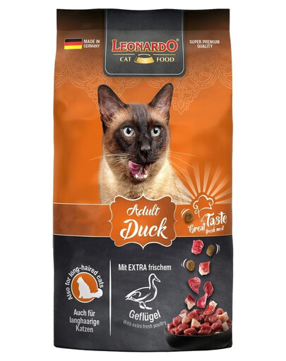 LEONARDO Adult Duck Rice sausā kaķu barība 0,3 kg