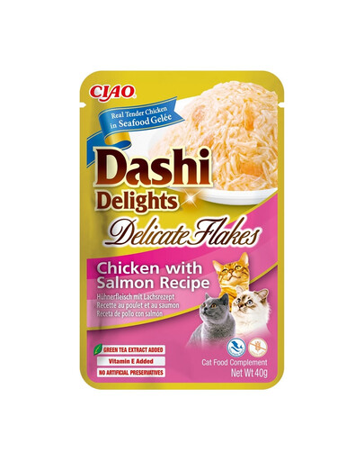INABA Cat Dashi Delights Delicate Flakes Vistas gaļa un lasis 40g