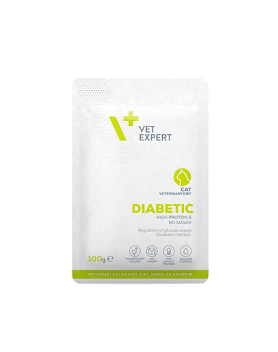 VET EXPERT Veterinary Diet Cat Diabetic maisiņš 100 g