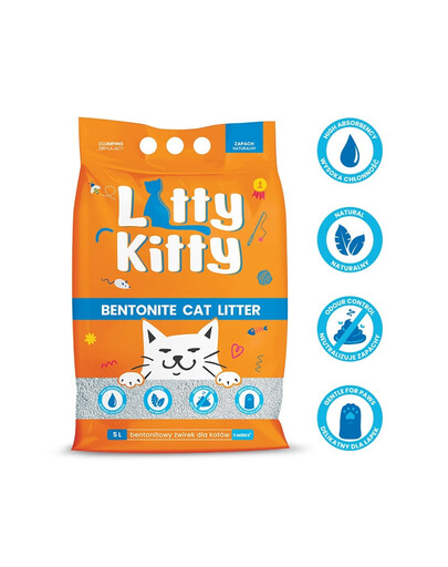 LITTY KITTY Bentonīta dabīgais pakaišs 5 l (4 kg)