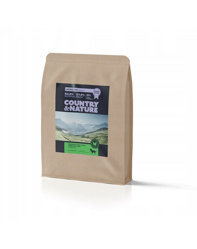 COUNTRY&NATURE Jēra gaļa ar tītaru Receptes 2 kg jēra gaļas ar tītaru visu šķirņu suņiem