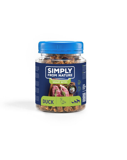 SIMPLY FROM NATURE Smart Bites Duck Trainers suņiem 4 x 130 g (3+1 BEZMAKSAS)