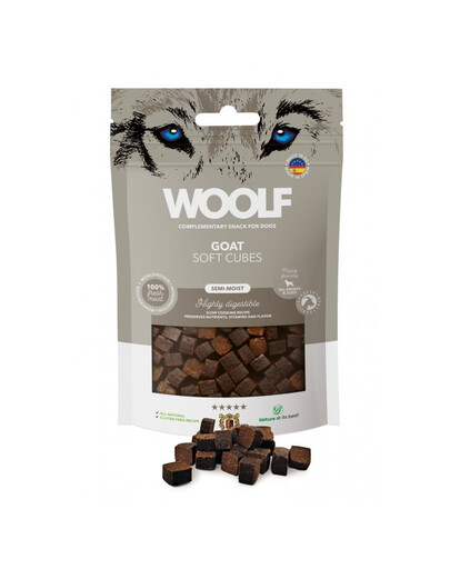 WOOLF Soft Cubes Goat Monoprotein 100g mīksti kazādas kubi