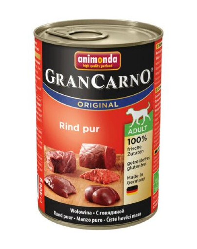 Animonda Grancarno pieaugušo suņu barība ar liellopu gaļu 400g