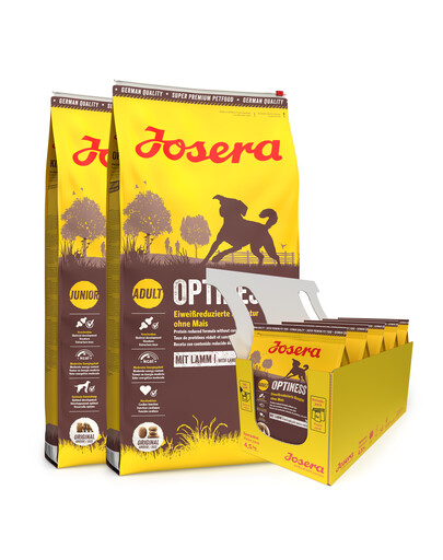 JOSERA Optiness 2 x 12,5kg pieaugušiem vidēju un lielu šķirņu suņiem + 5 x 900g BEZMAKSAS