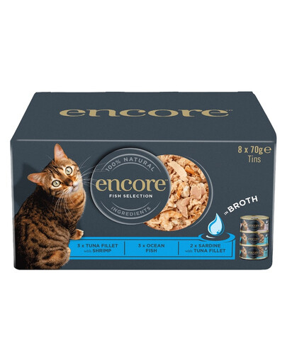 ENCORE Cat Multipack zivs buljonā kaķiem 32x70g