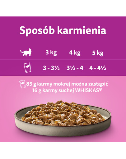 WHISKAS Pure Delight Mājputnu fritītes ar vistas, tītara, mājputnu, pīles gaļu 12x85g