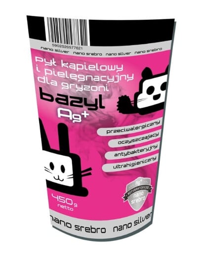 BAZYL Ag+ Bentonīta putekļi grauzējiem 450 g