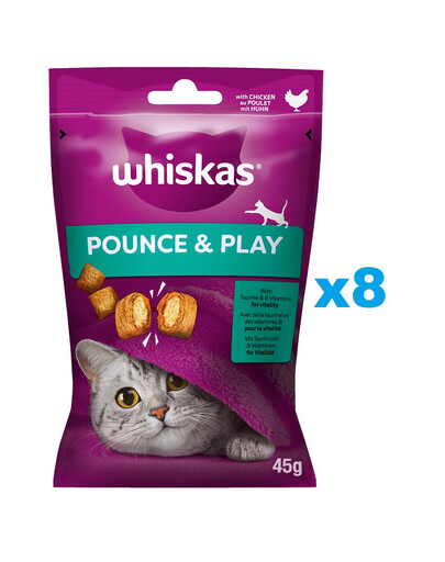 WHISKAS Energy and Vitality 8x45 g vistas gaļas kārums kaķiem