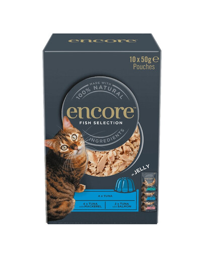 ENCORE Cat Multipak zivju garšu maisījums želejā kaķiem 20x50g