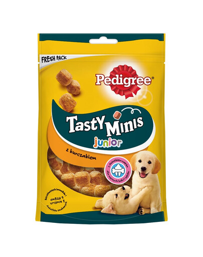 PEDIGREE Tasty Minis Junior 125 g kucēnu barība ar vistas gaļu