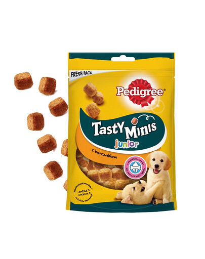PEDIGREE Tasty Minis Junior 125 g kucēnu barība ar vistas gaļu