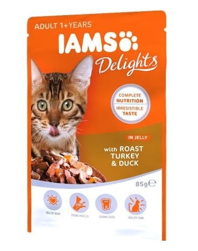 IAMS Cat Adult All Breeds Turkey & Duck In Jelly 85 g