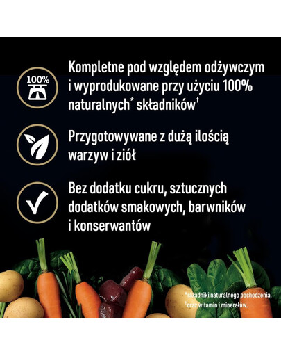 CESAR konservi 400g - mitra, pilnvērtīga barība pieaugušiem suņiem, bagāta ar jēra gaļu, ar burkānu, kartupeļu un spinātu piedevu.