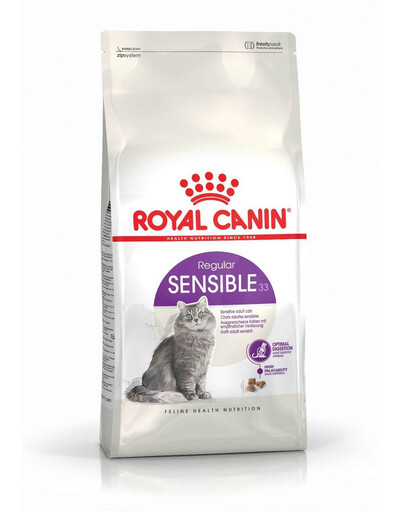 ROYAL CANIN Sensible 33 sausā barība pieaugušiem kaķiem ar jutīgu gremošanas traktu 3 x 400g