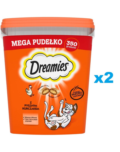 DREAMIES Mega Box 2x350g kārums ar gardu vistas gaļu kaķiem